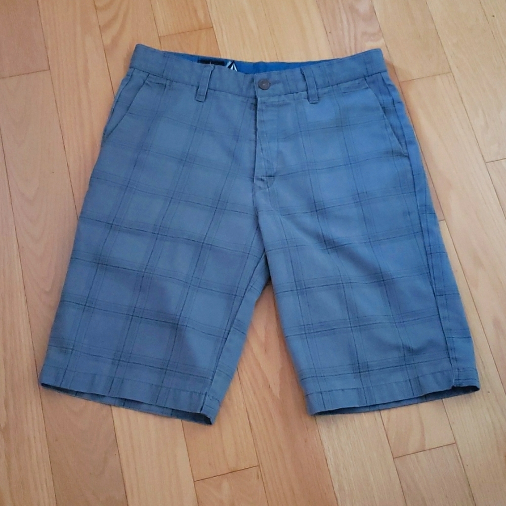 Volcom Corpo Class Frickin Plaid Chino Shorts Size 30